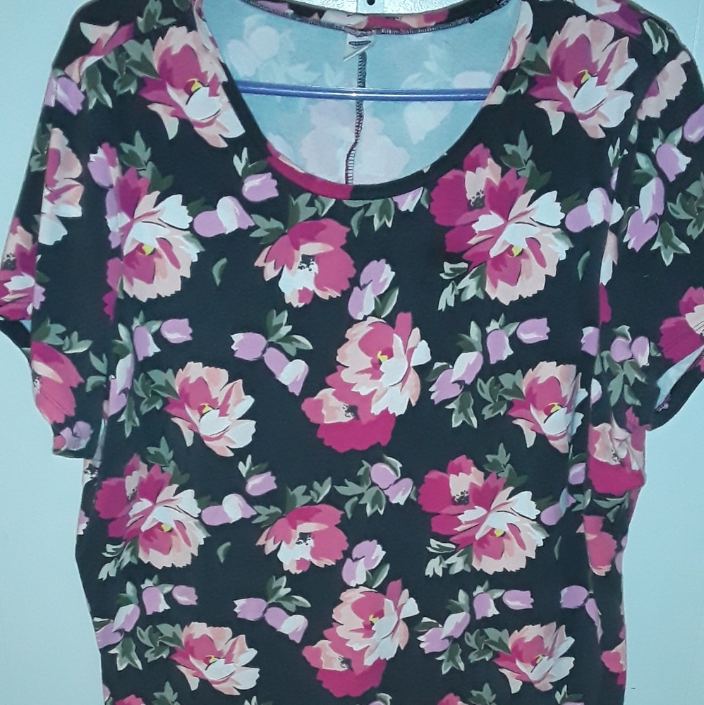 Old Navy plus size grey and floral dress